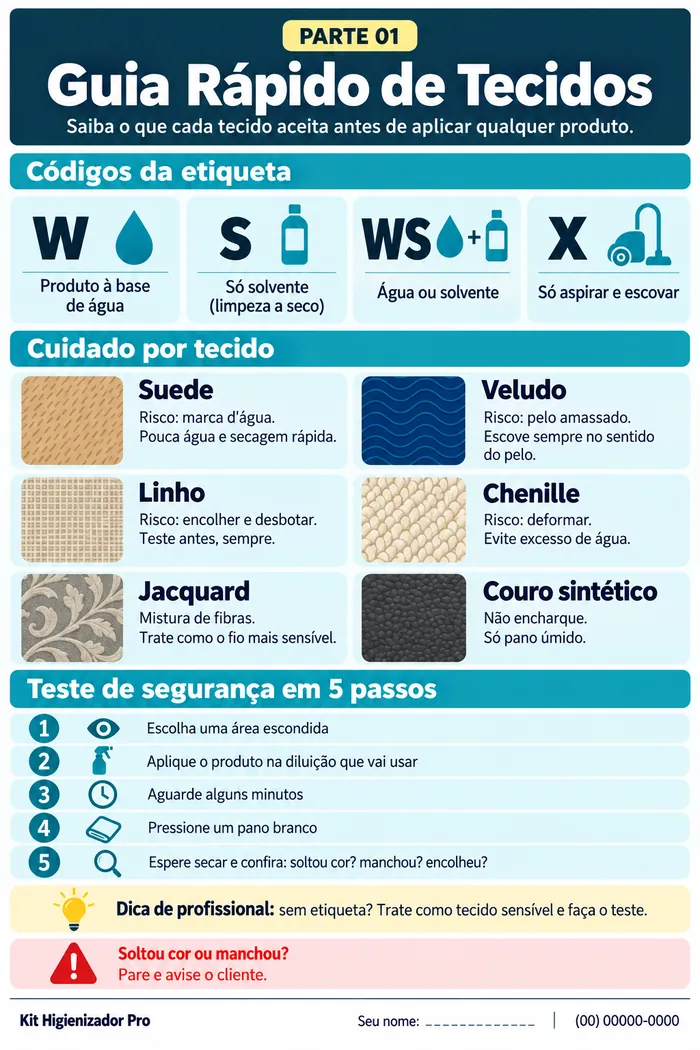 Guia de Tecidos + Teste de Segurança